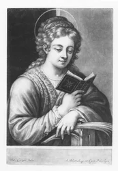 Santa Catalina, grabado por Abraham Blooteling (1640-90) 1684